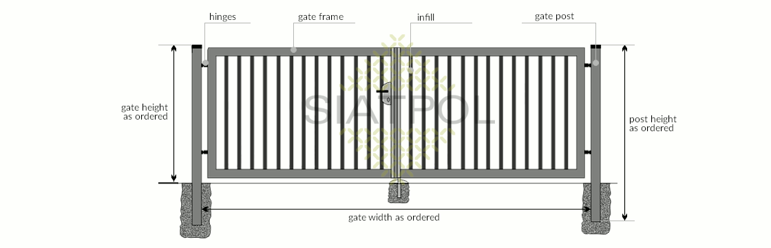 Section filled double-leaf gates - Siatpol